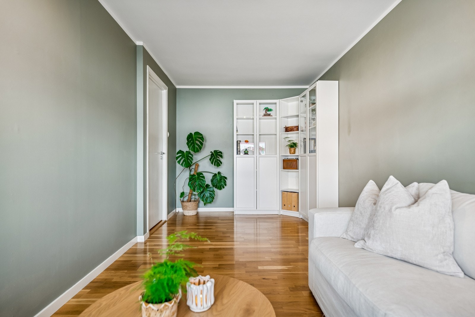 Soverommet er i dag innredet som ekstra stue. Galleribilde