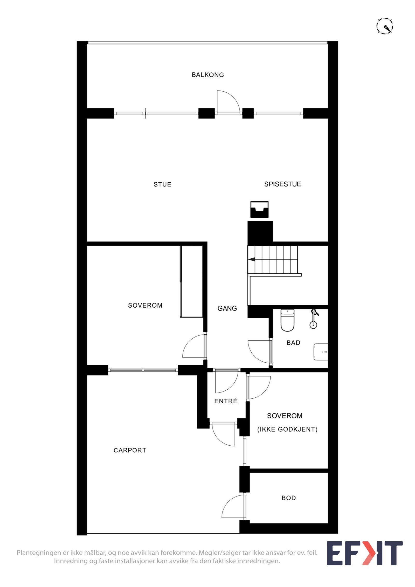Plantegning 1. etasje. Galleribilde