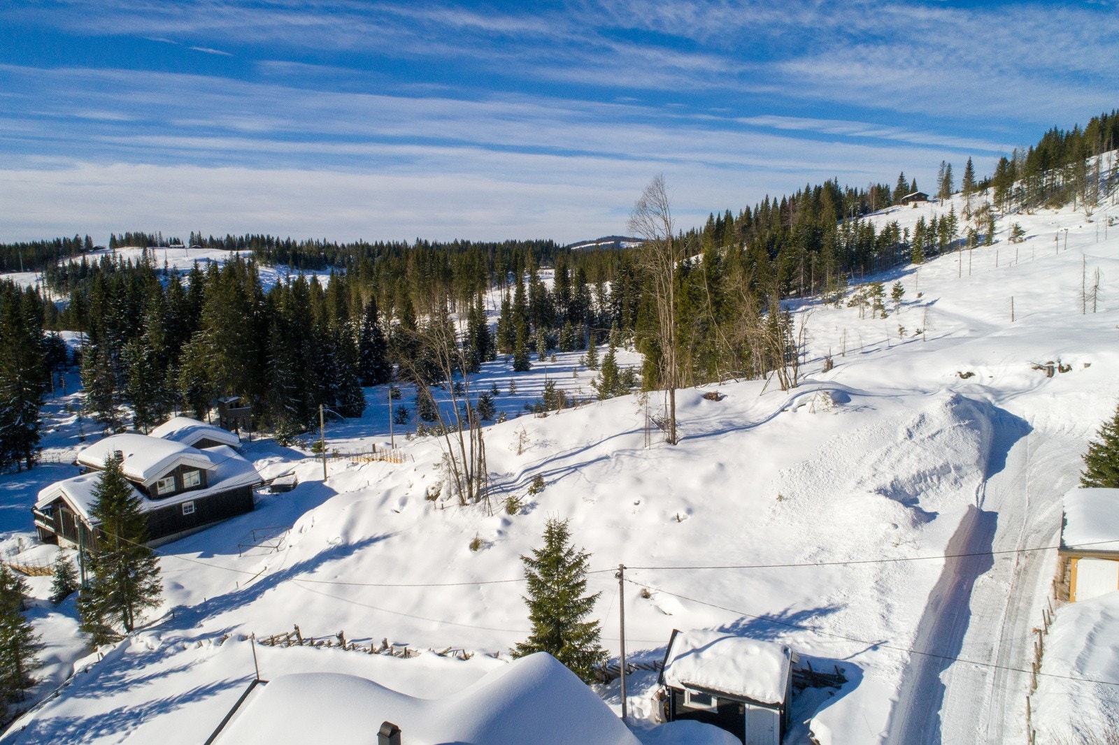 Løypenettet Nordmarka Nord er like ved eiendommen. Galleribilde