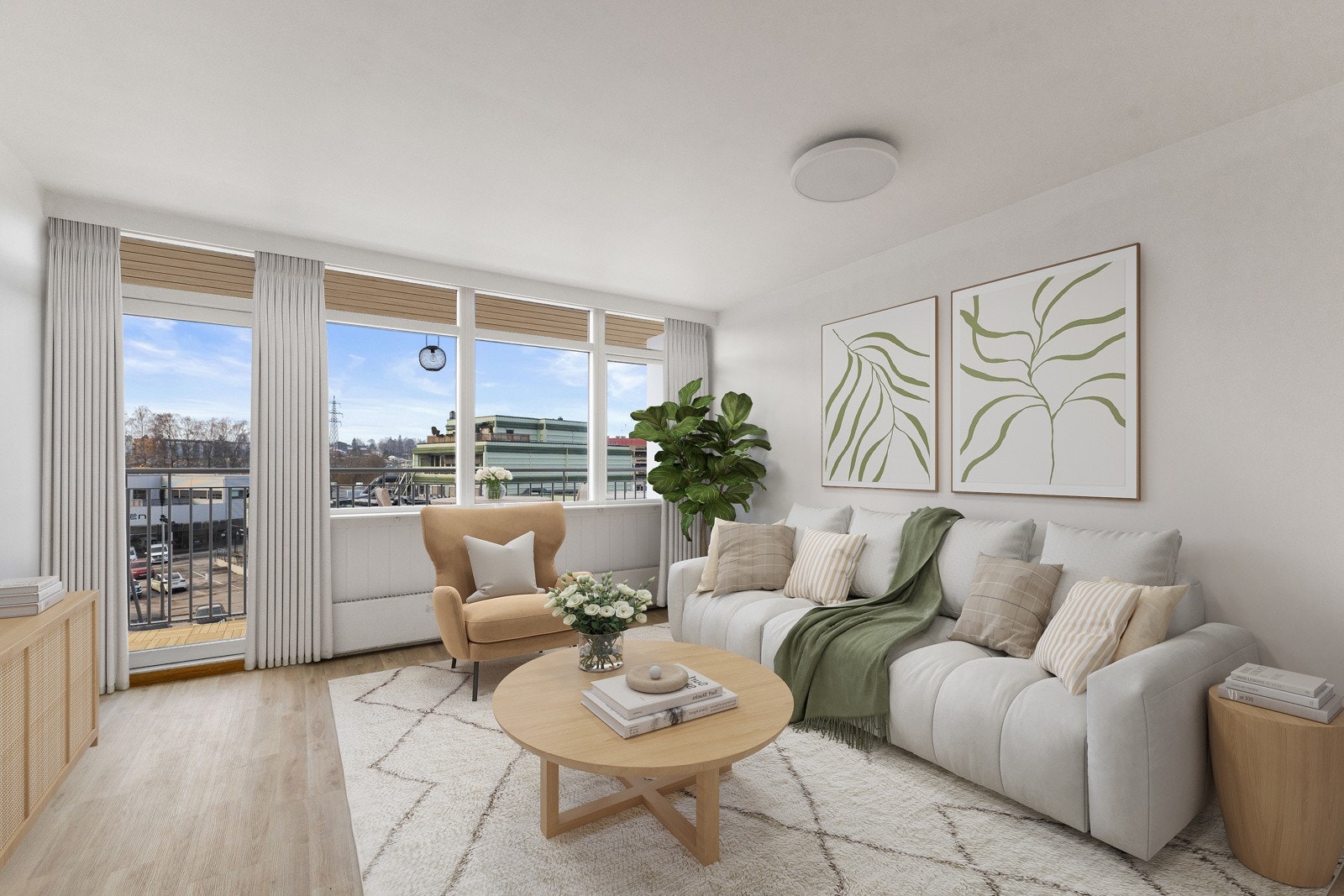 Velkommen til Kråkstadveien 1 - en luftig, velholdt og arealeffektiv 1-roms selveierleilighet i 4. etasje Galleribilde