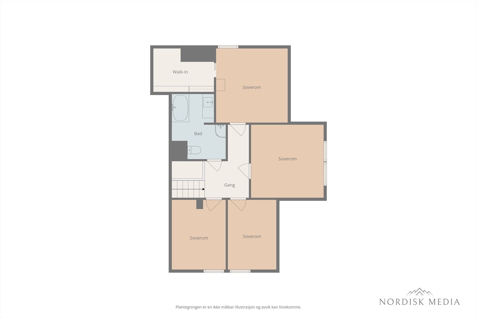 Plantegning Loft. Galleribilde