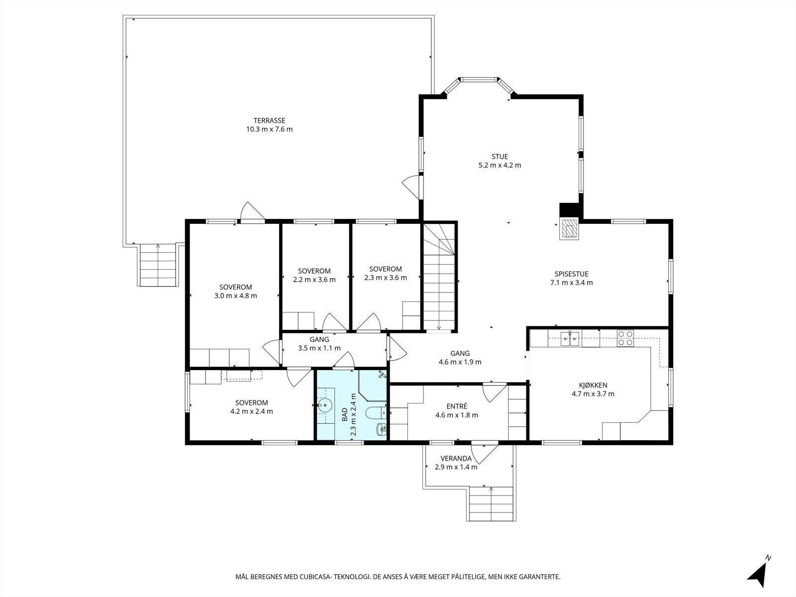 Plantegning (hovedetasje) Galleribilde