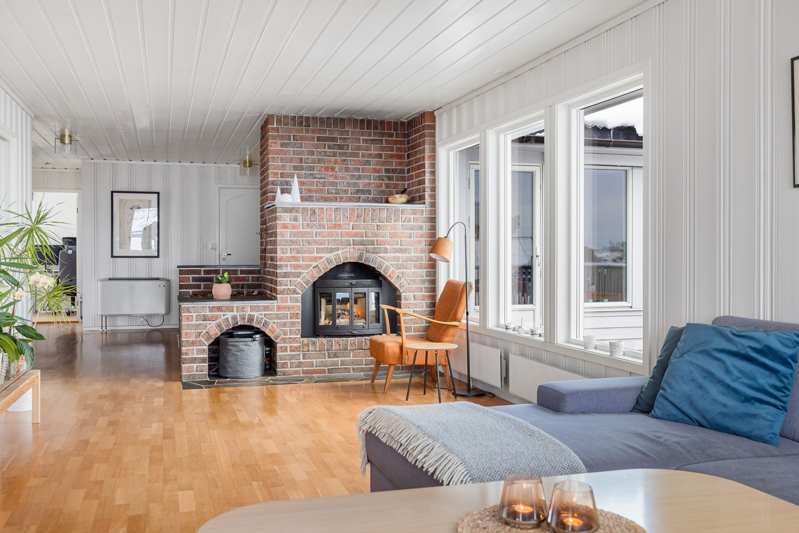 En lun og hyggelig peis med peisinnsats sørger for lun og god varme. Galleribilde