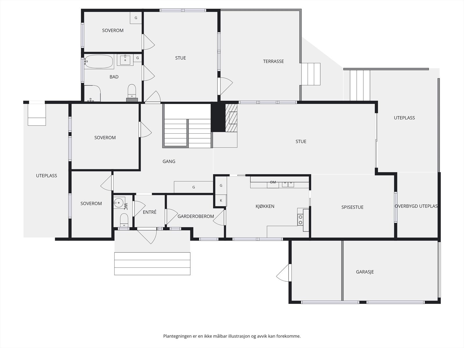 Plantegning 1. etasje. Galleribilde