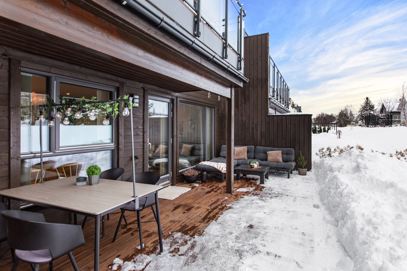 En privat og usjenert uteplass for rekreasjon og hygge. Galleribilde