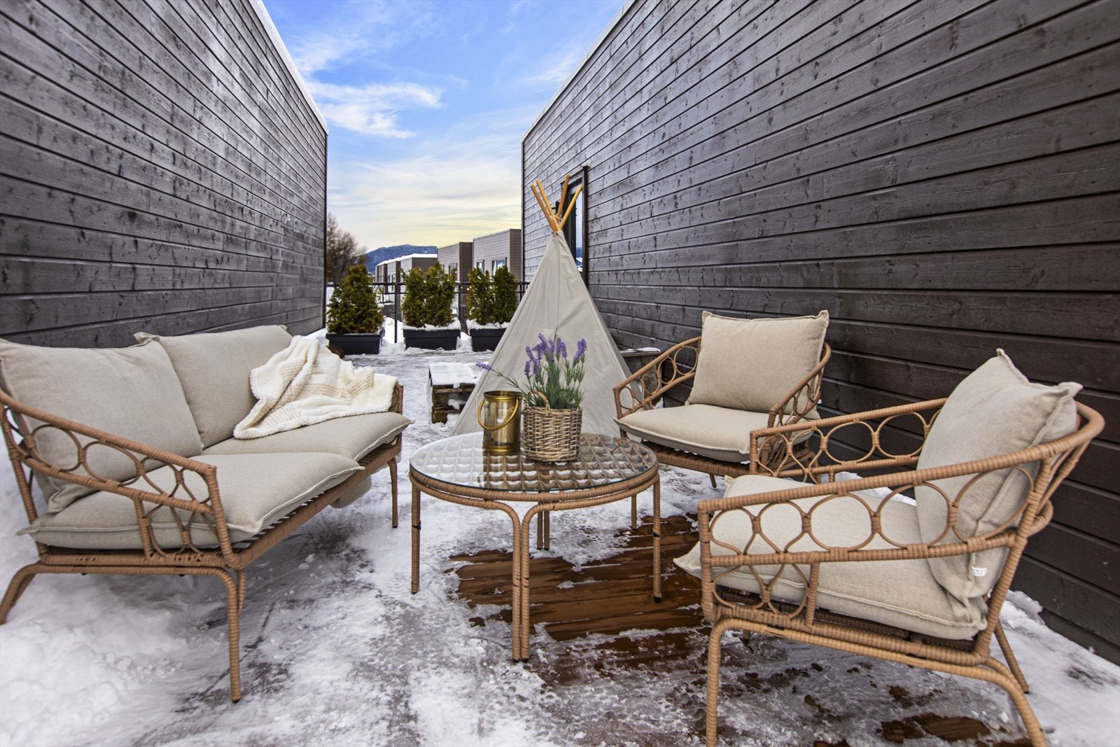 Den imponerende takterrassen på 42 m² er en av boligens fremste kvaliteter. Galleribilde