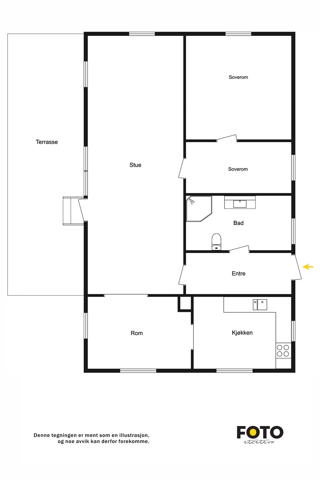 Plantegning enebolig Galleribilde
