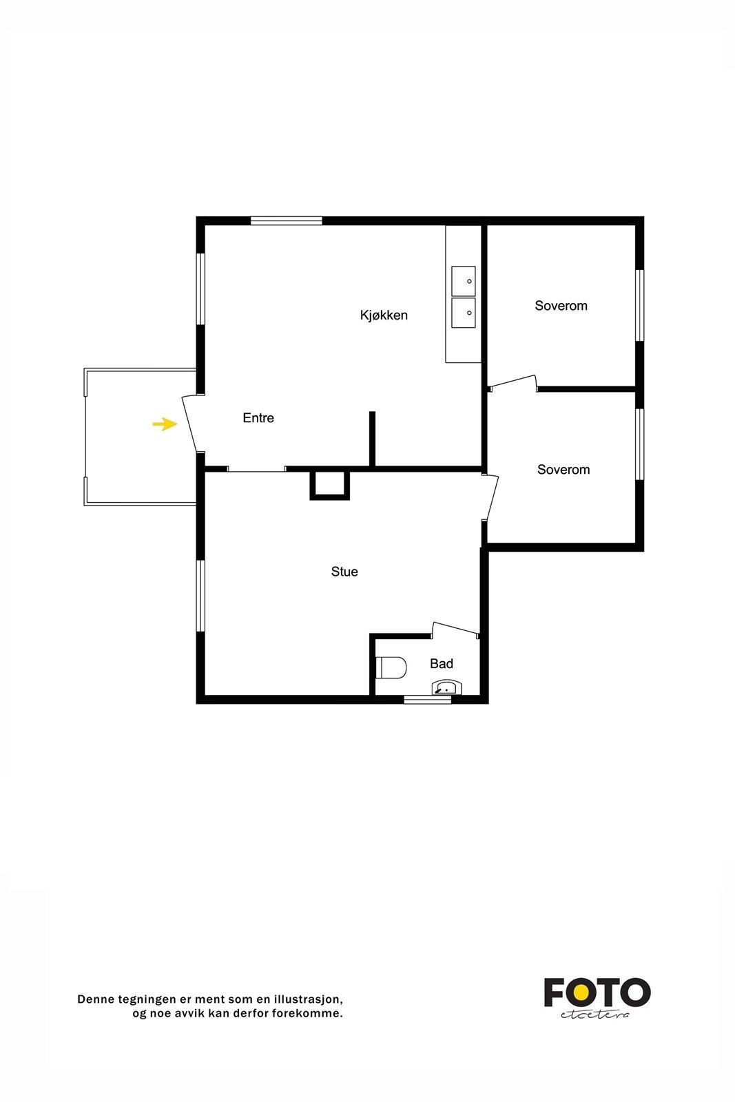 Plantegning fritidsbolig Galleribilde