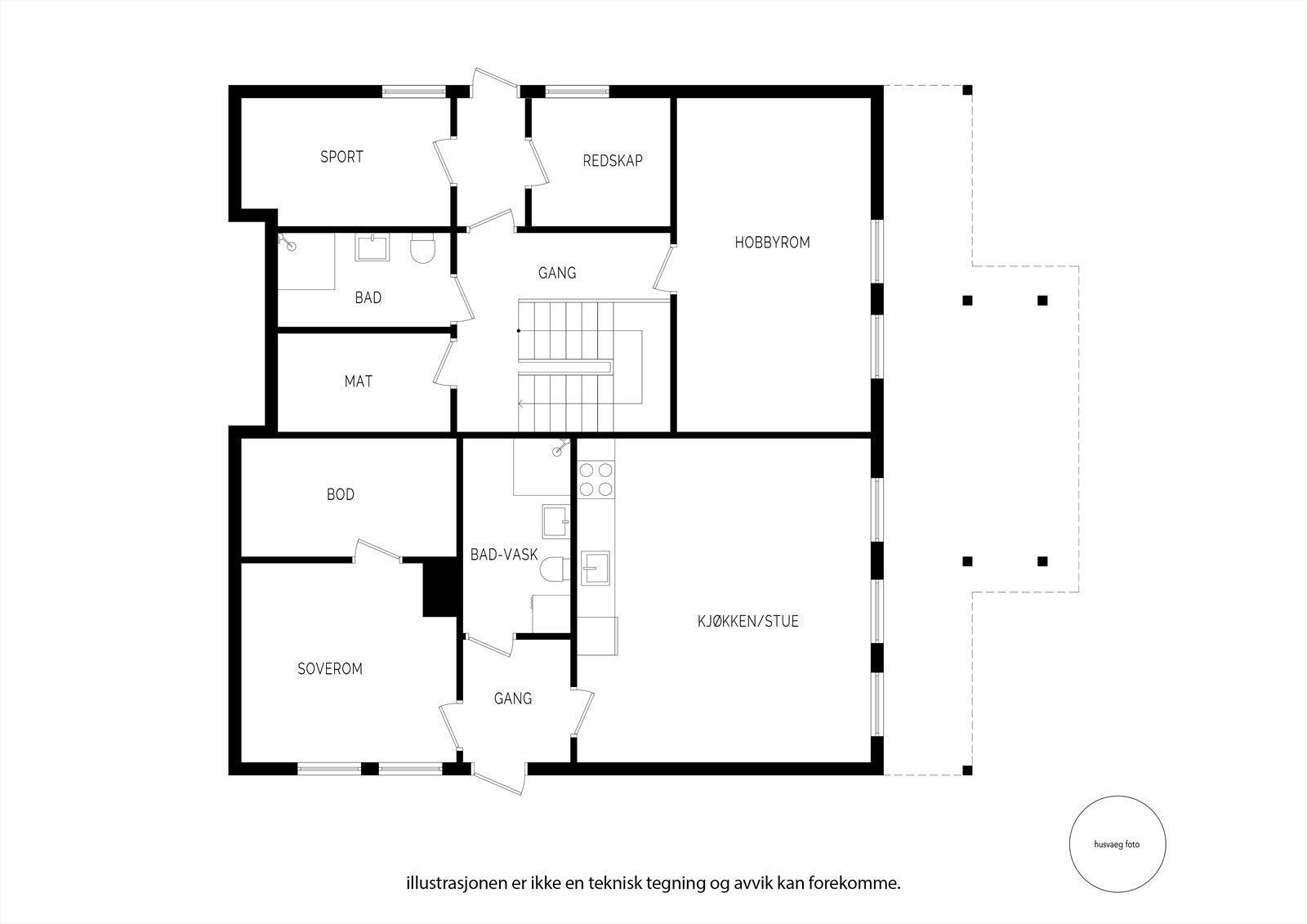Plantegning underetasje Galleribilde