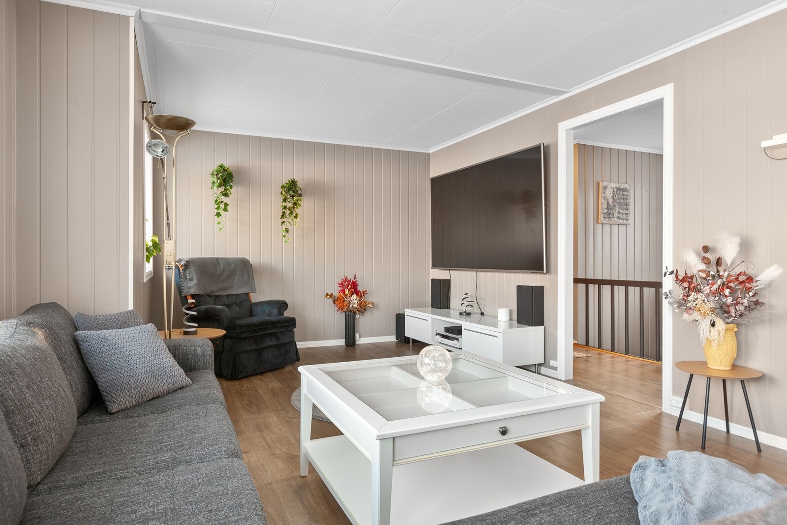 Her har du god plass til en tv-stue. Galleribilde