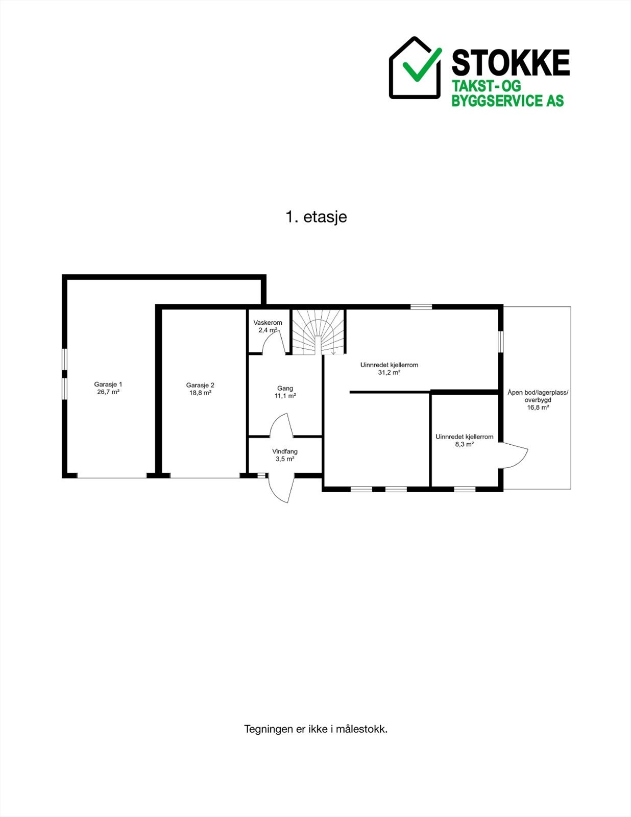 Plantegning 1. etg. Galleribilde