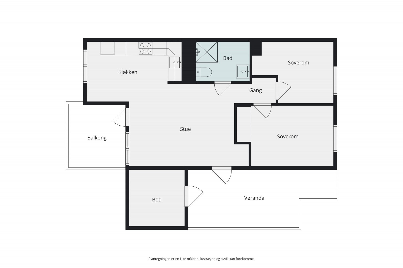 Plantegning - 1.etasje. Galleribilde
