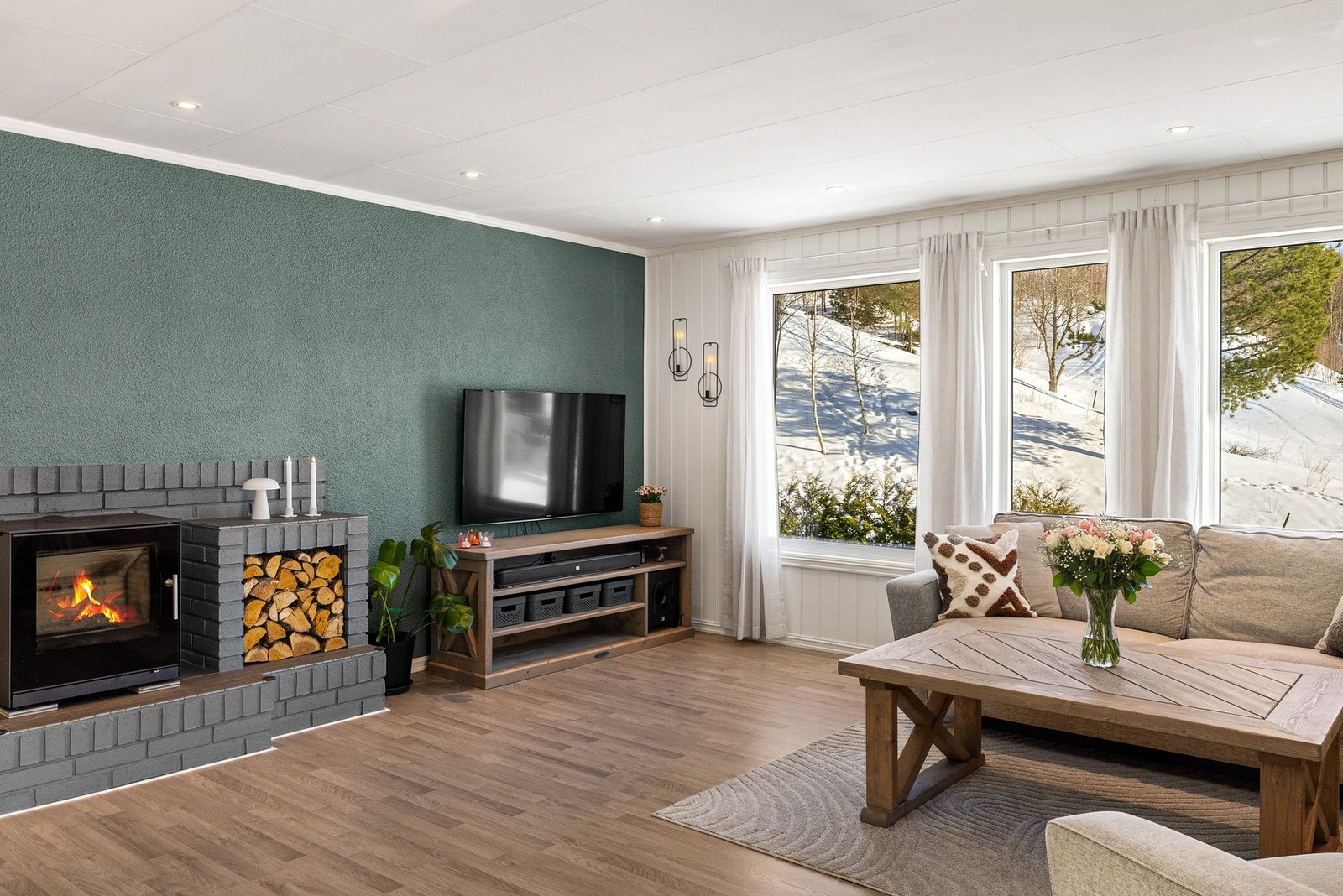 Spotter i himlingen tilfører et lunt og koselig preg Galleribilde