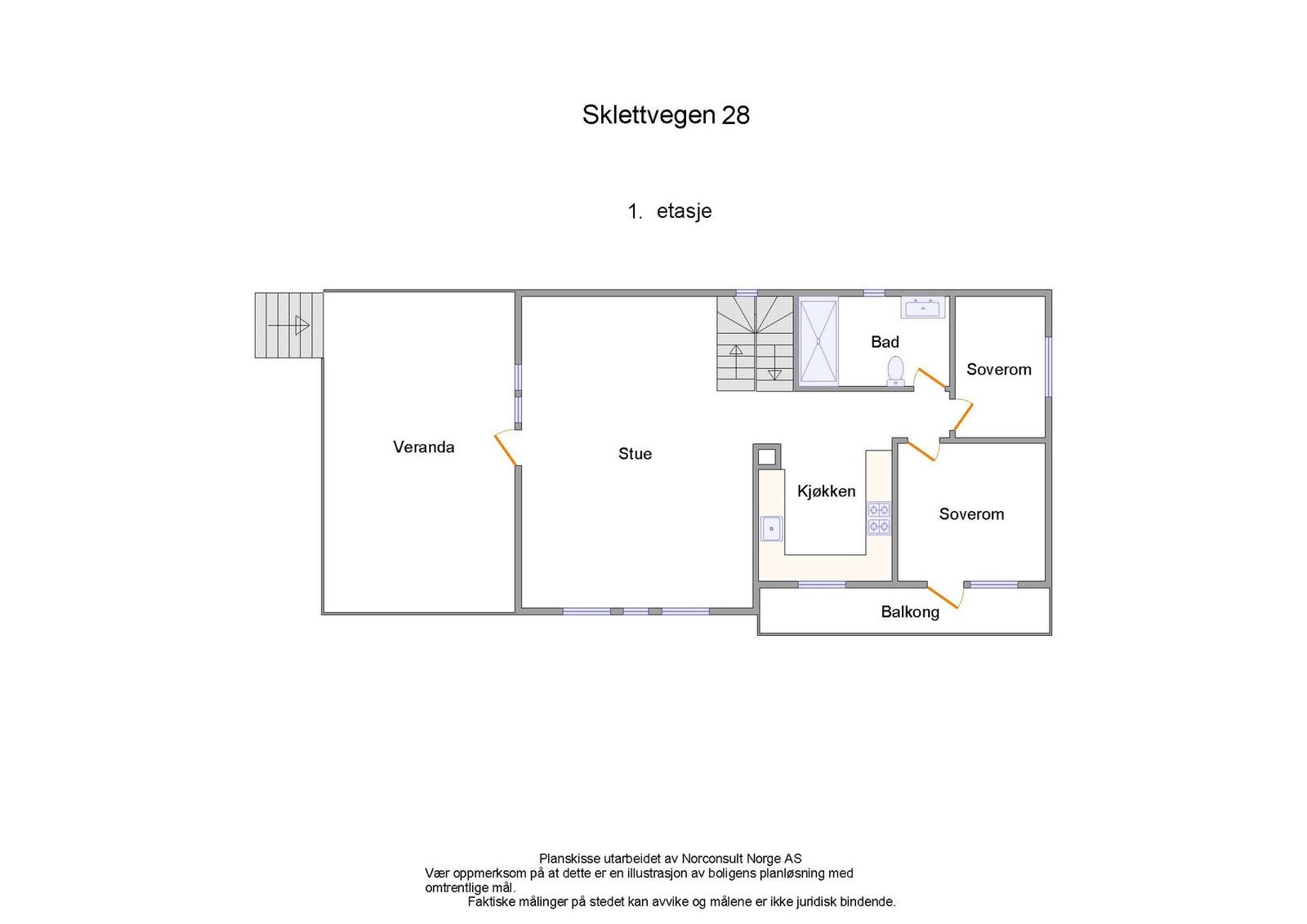Planskisse - 1.etasje Galleribilde