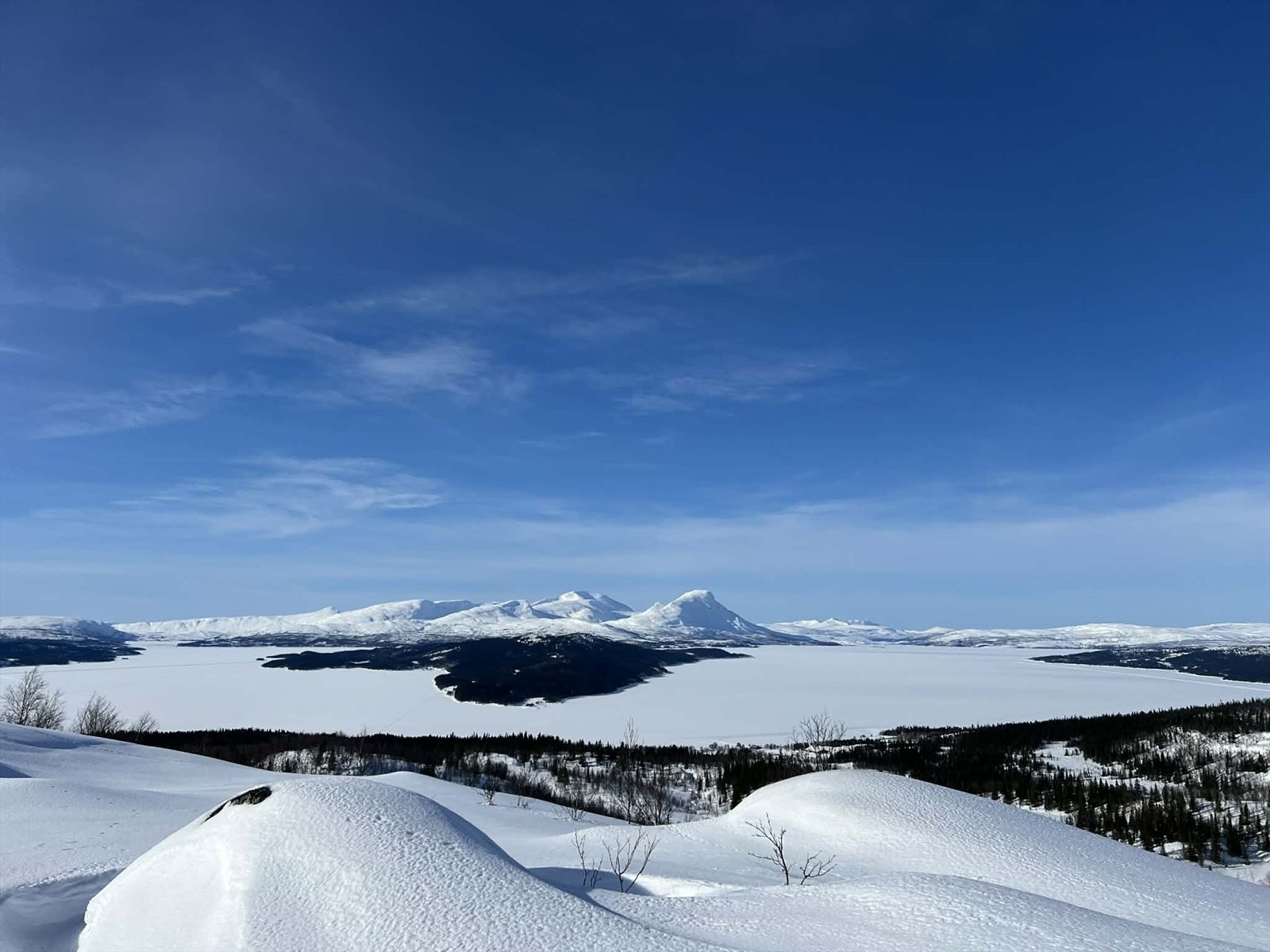 Områdebilde tatt av selger
Røssvassholmen i front, Kjerringtinden og Okstindan Galleribilde