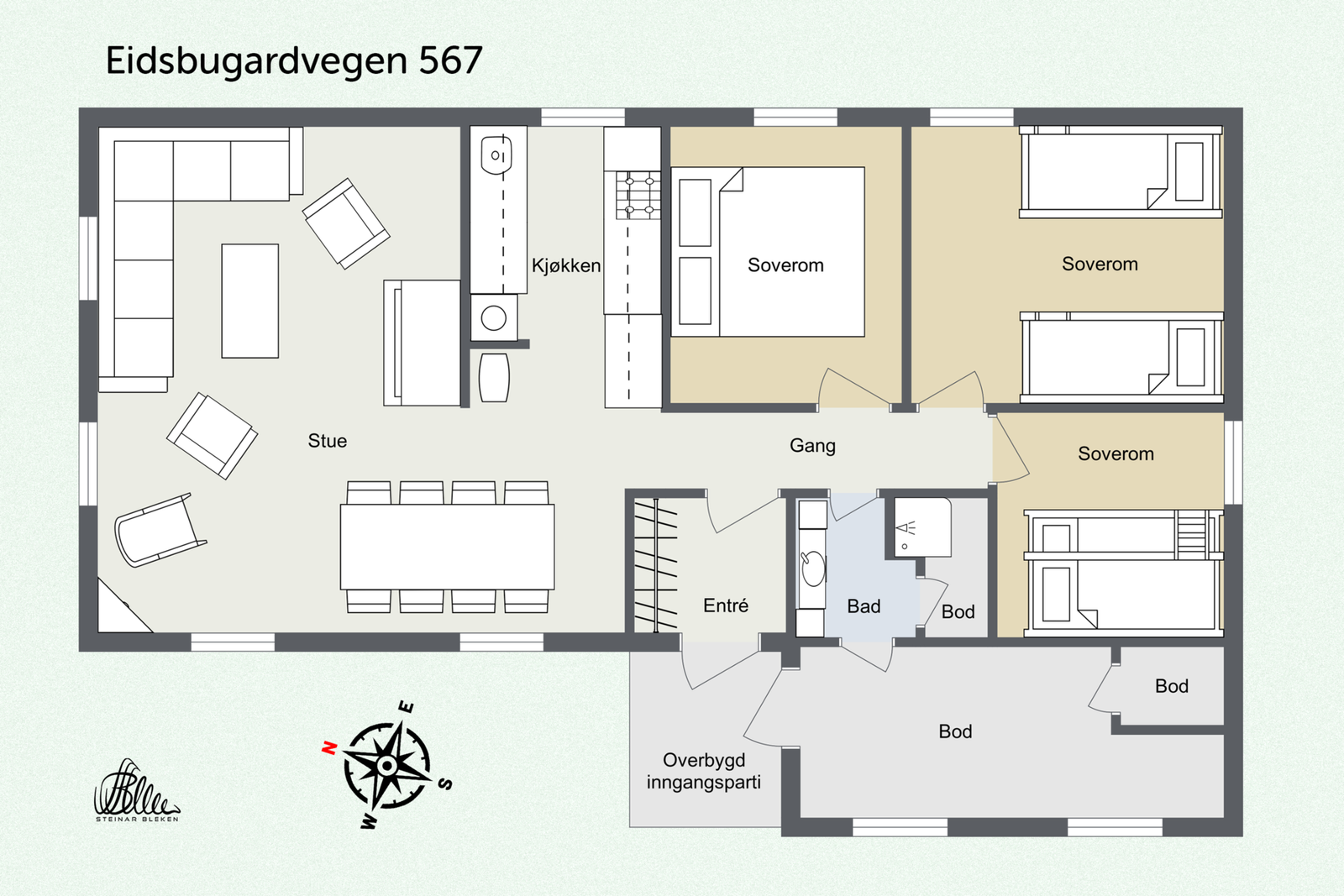 Plantegning Galleribilde