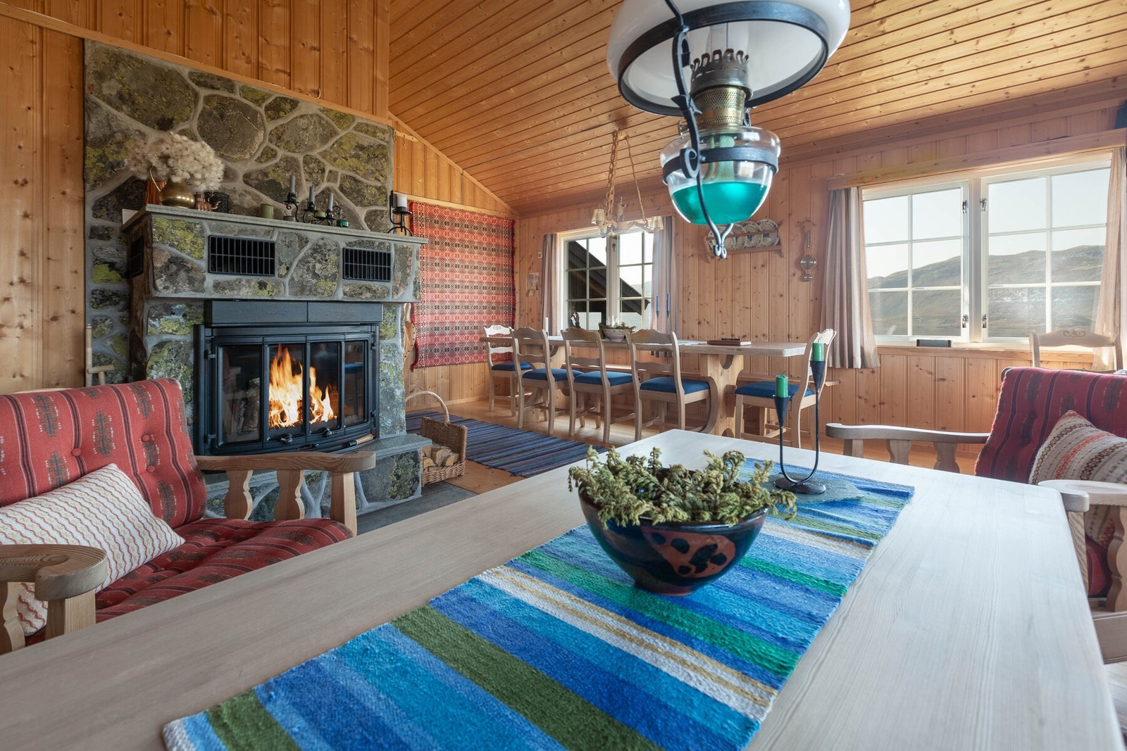 Her kan man samles til avslapping etter en lang dag ute i fjellheimen Galleribilde