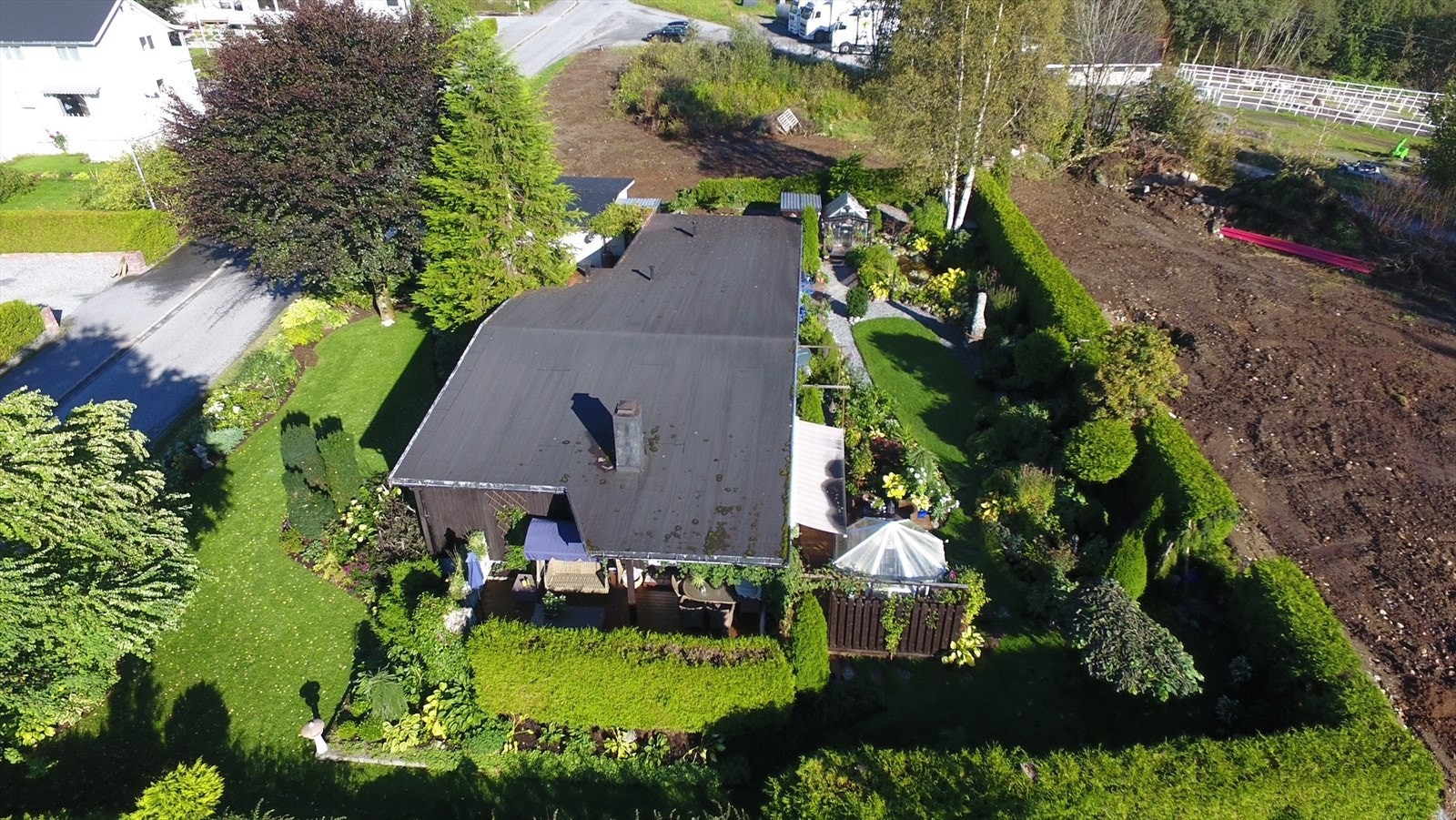 Eigedomen sett ovanifrå Galleribilde