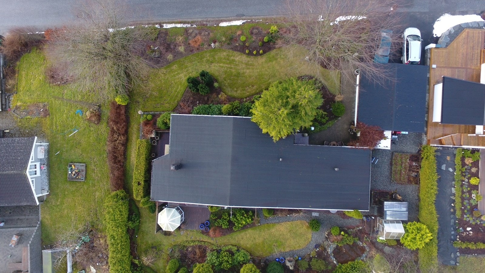 Eigedomen sett ovanifrå Galleribilde