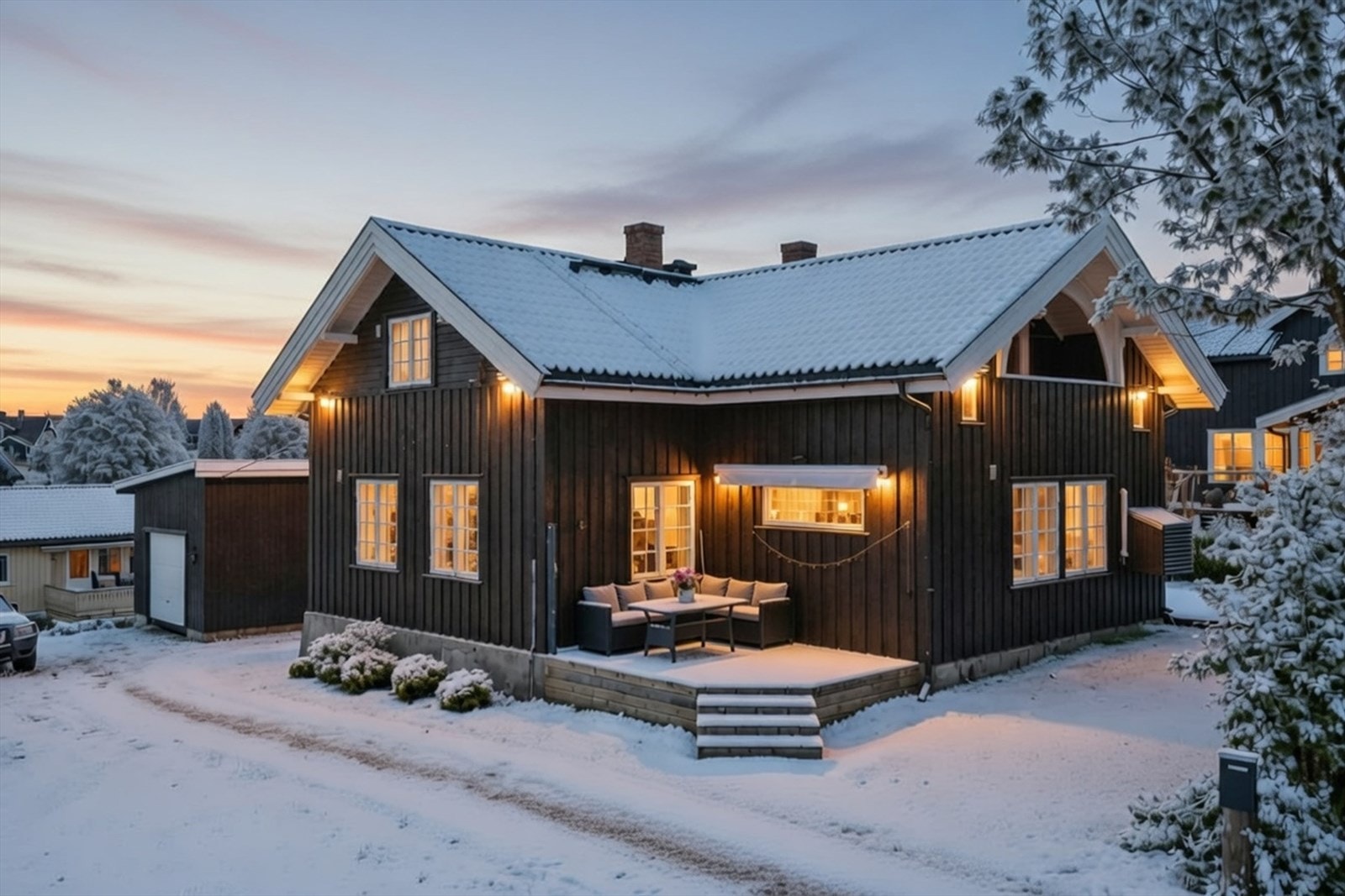 Vinterstemningen i dette bildet er skapt av AI og kan avvike fra virkeligheten. Galleribilde