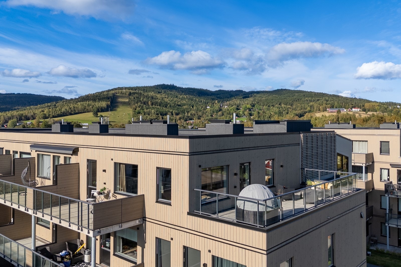 Leiligheten har to solrike balkonger. Galleribilde