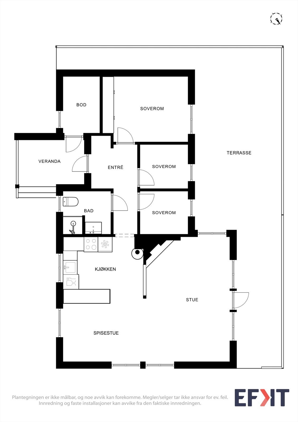 Plantegning hytte Galleribilde