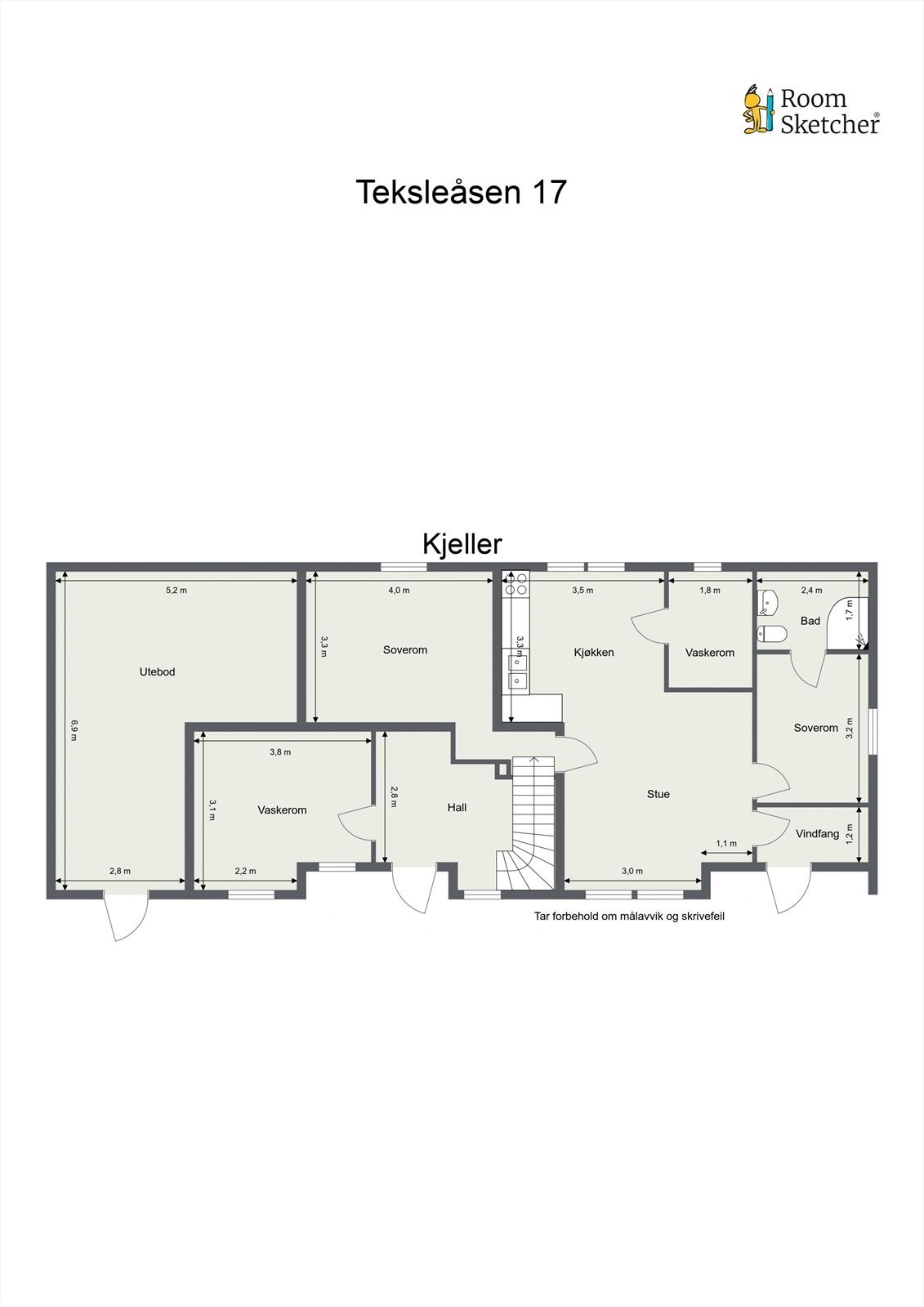 Plantegning underetasje/kjeller Galleribilde