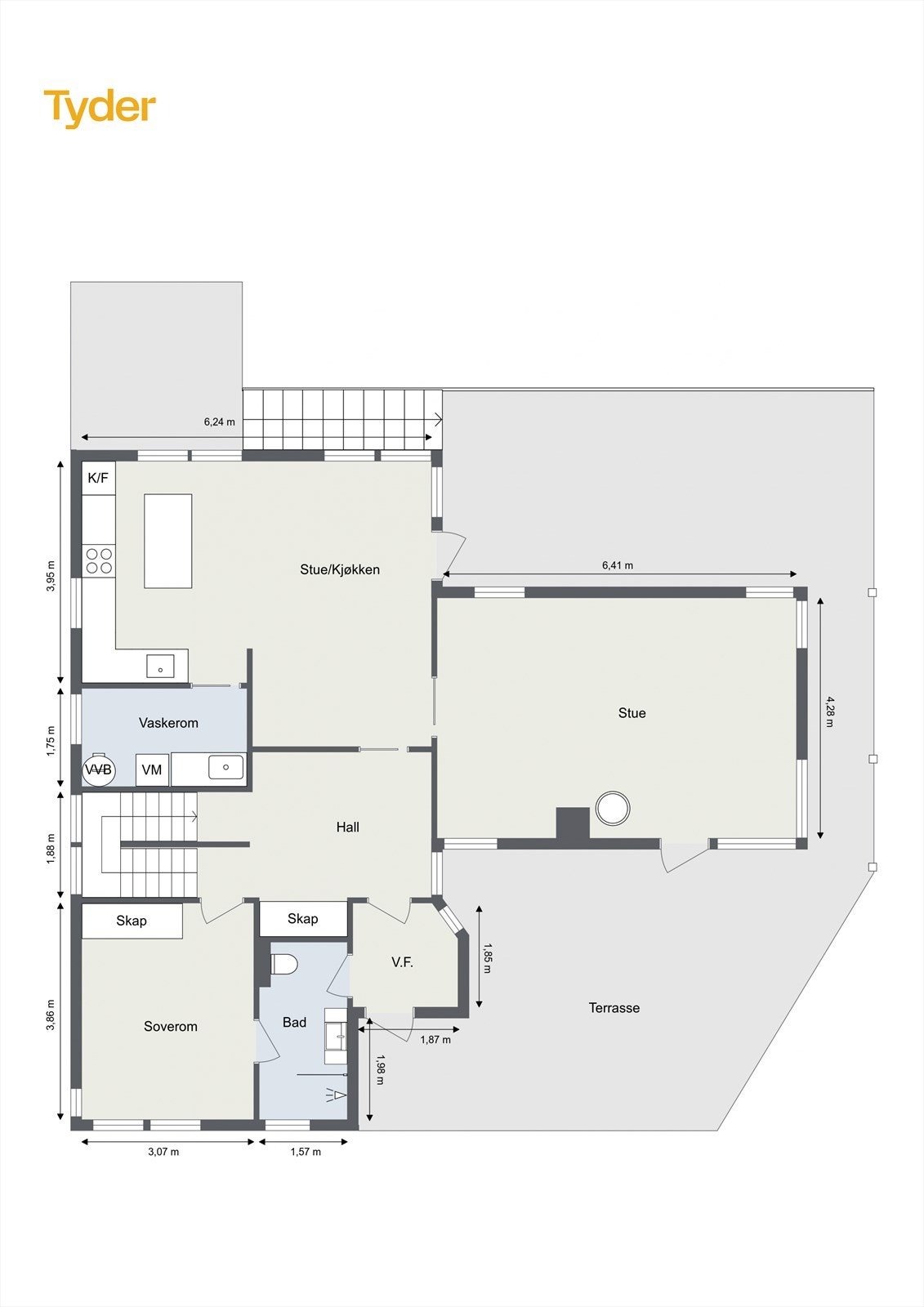 Plantegning 1.etasje Galleribilde