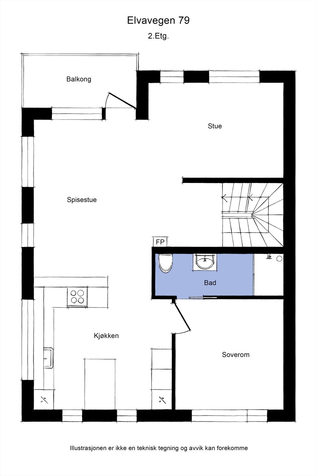 Plantegning 2.etg Galleribilde