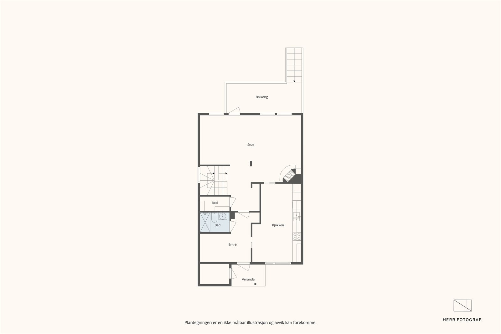 - Plantegning hovedetasje - Galleribilde