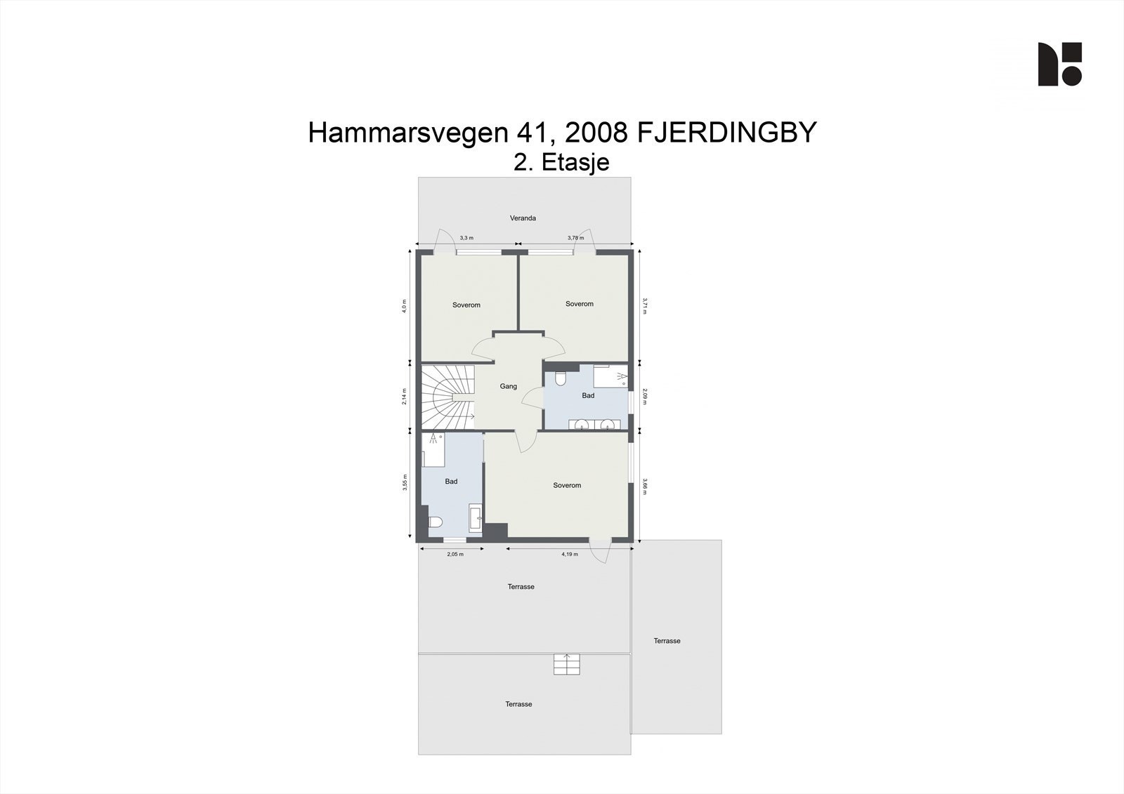 Plantegning - 2. etasje Galleribilde
