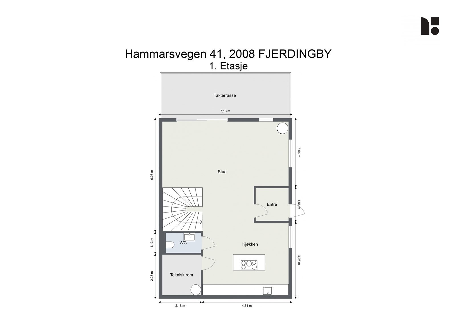 Plantegning - 1. etasje Galleribilde