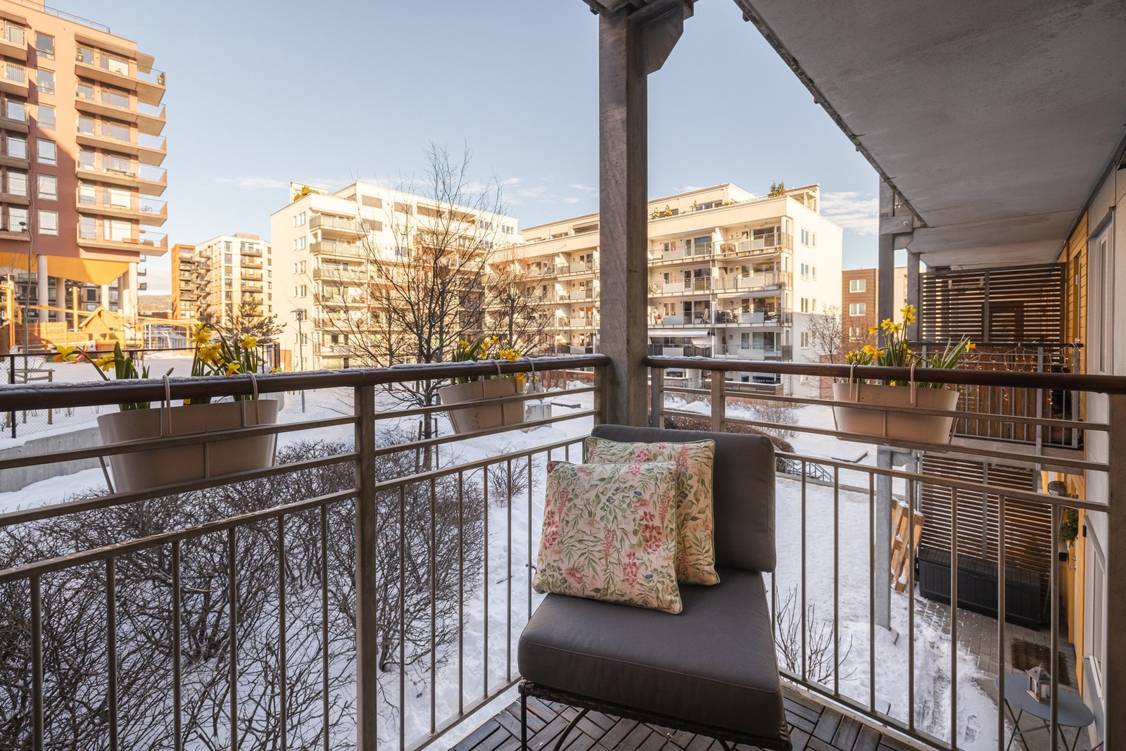 Flott balkong på 4 m². Galleribilde