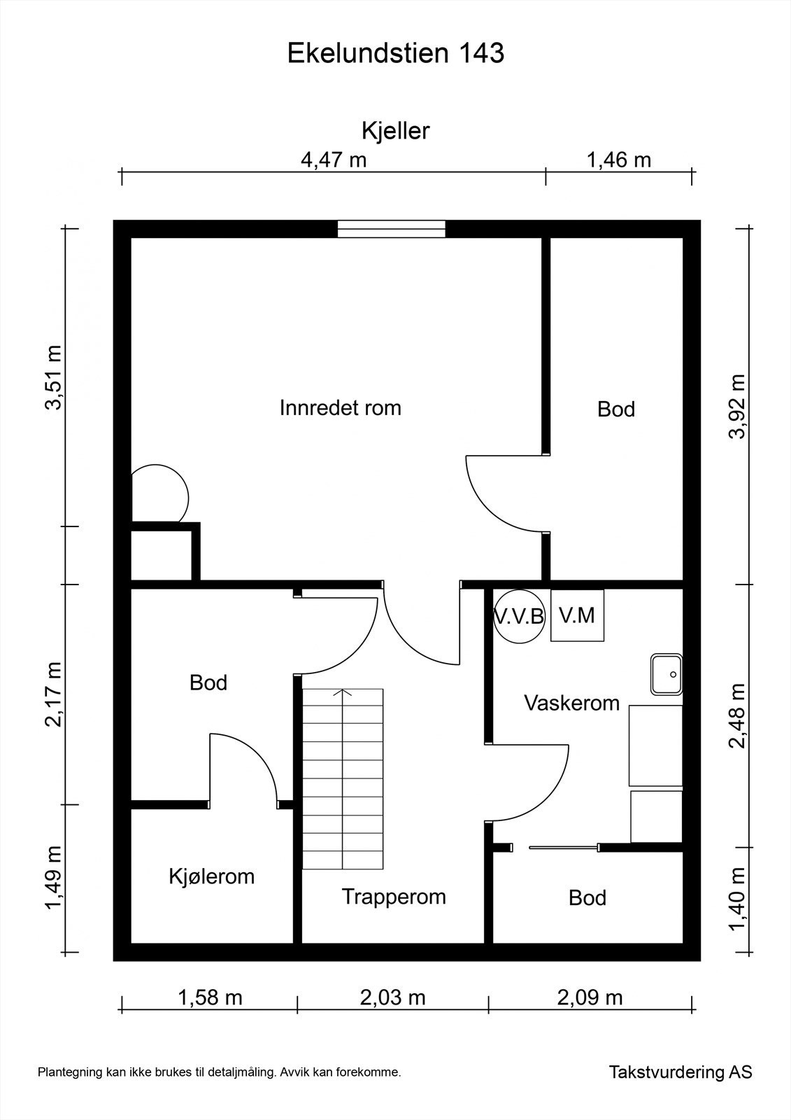 Planskisse Kjeller Galleribilde