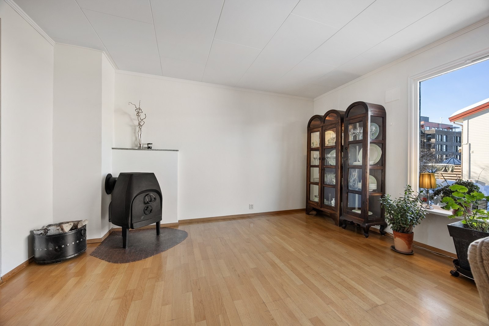 En vedovn sørger for ekstra varme og hygge på kalde dager. Galleribilde