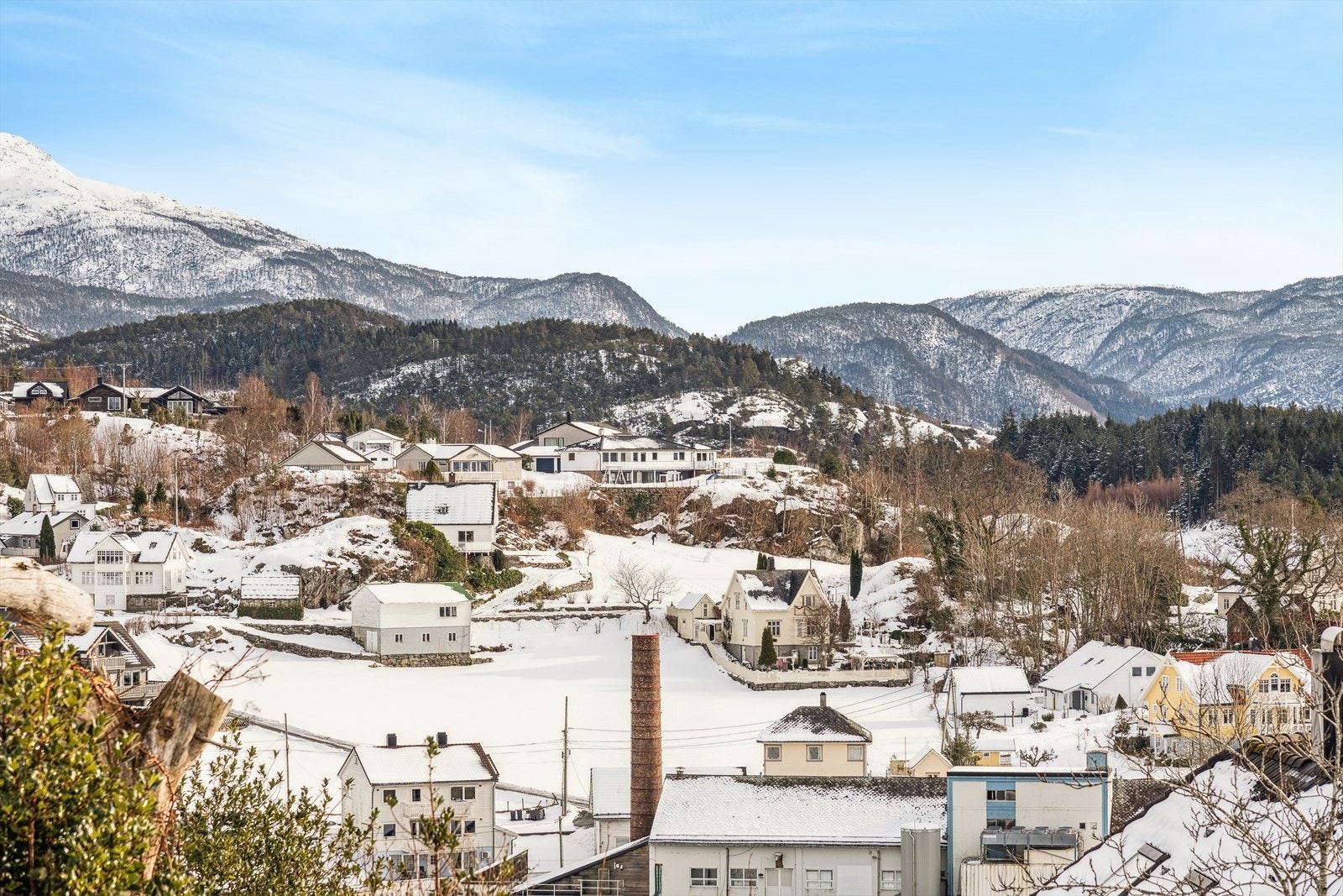 Hverdagslogistikken er enkel med kort vei til både Sunde skule og barnehager. Galleribilde