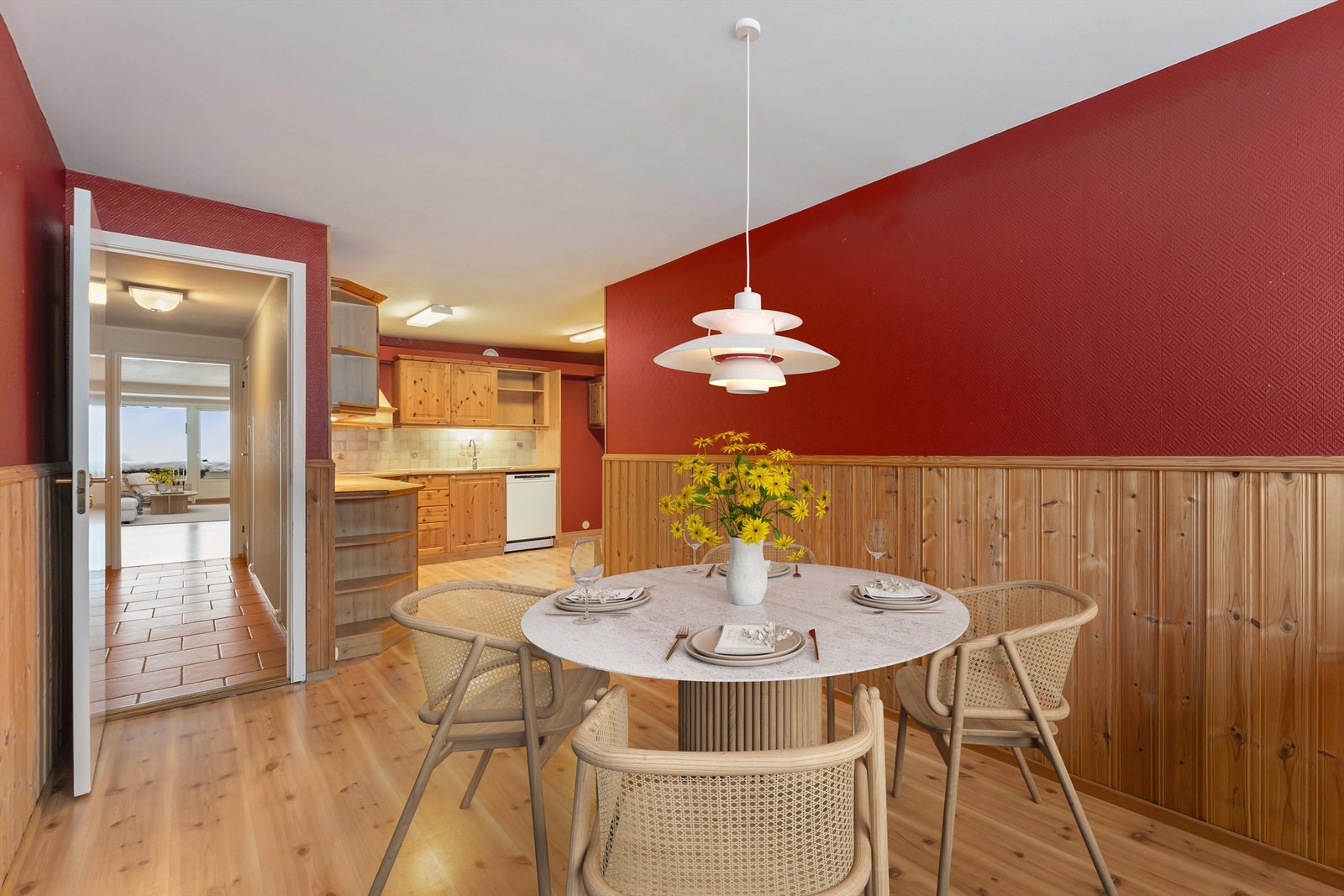 Digitalt stylet bilde av kjøkkenet Galleribilde