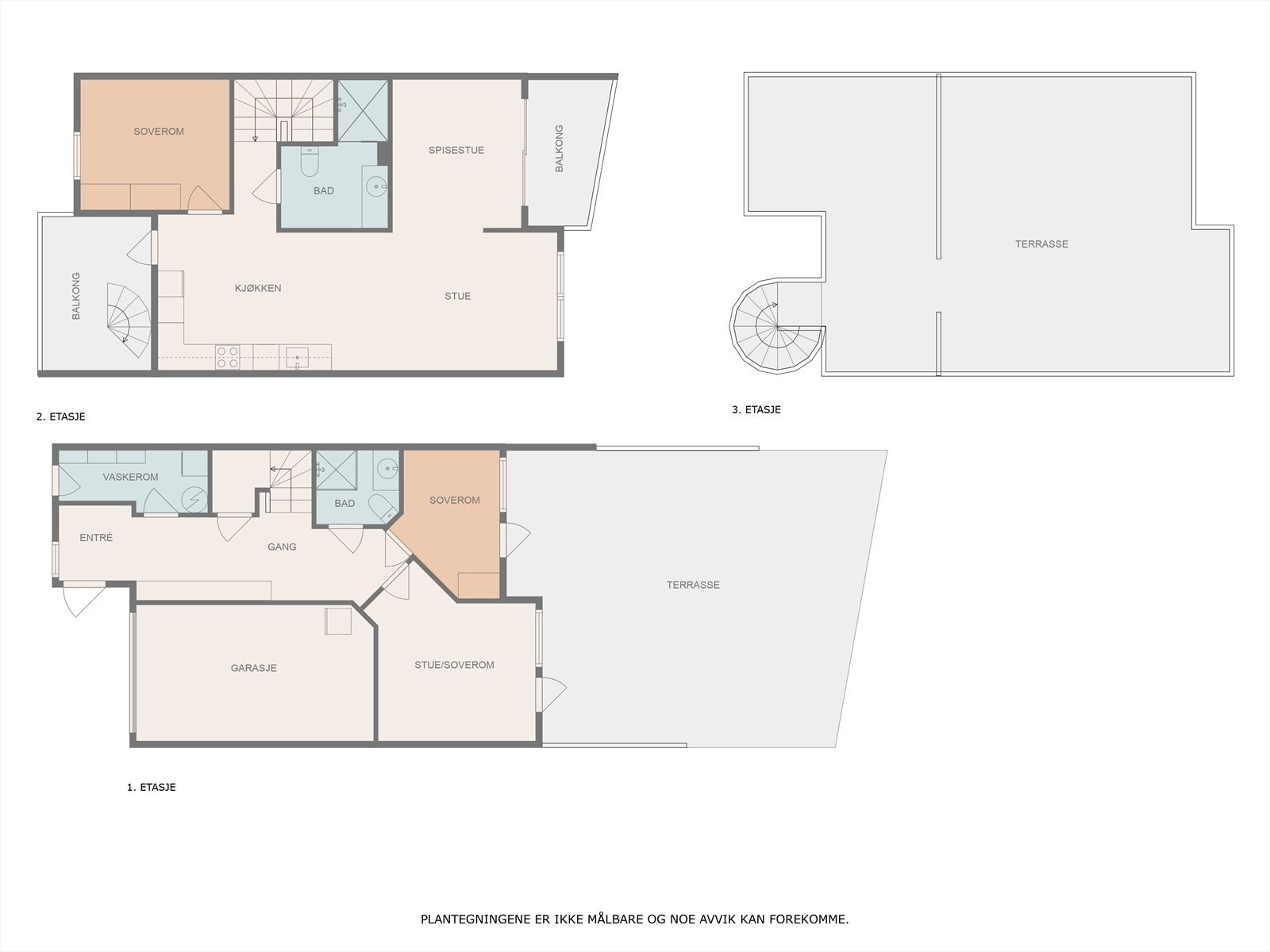 Plantegning alle etasjer Galleribilde