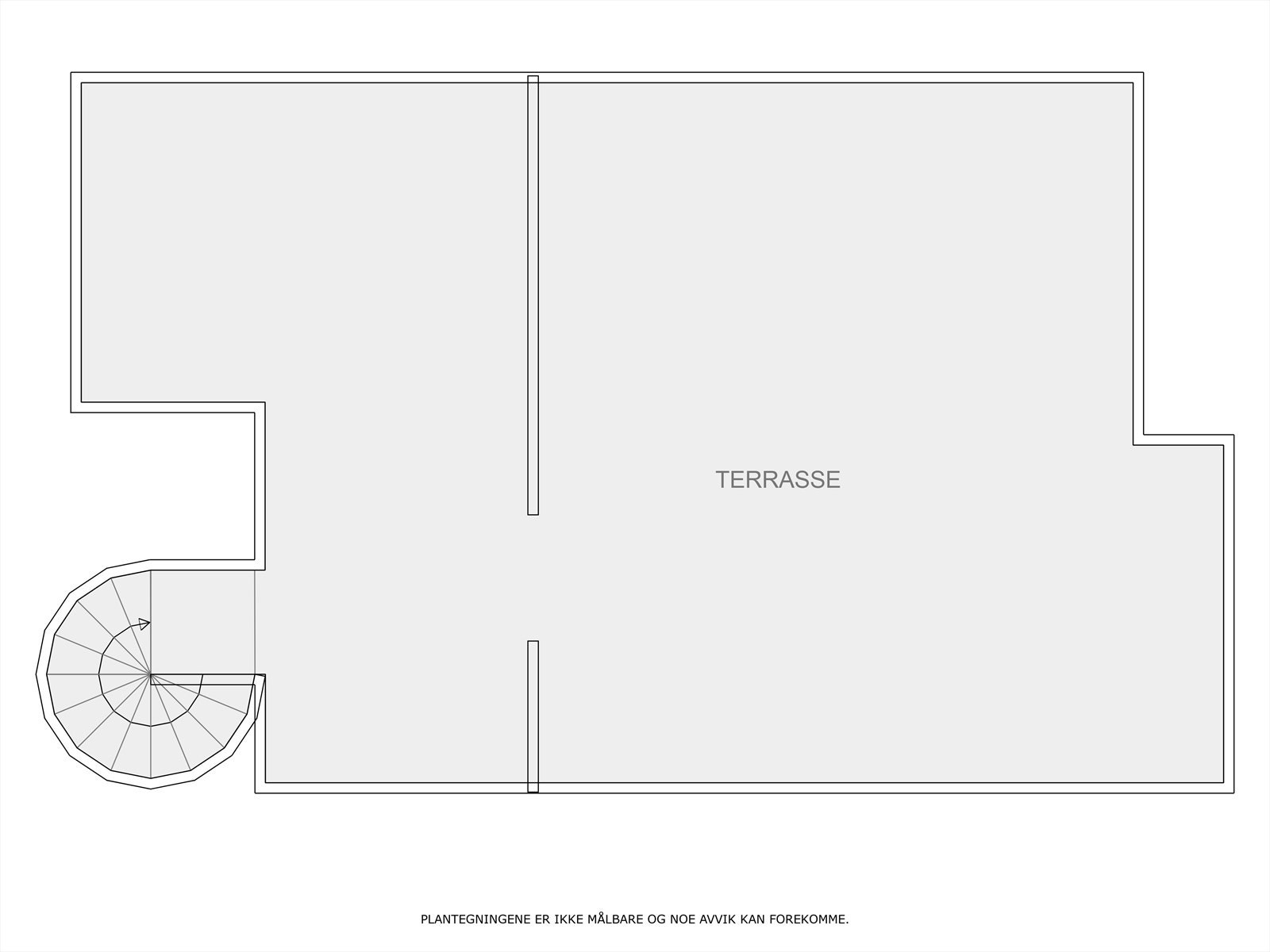 Plantegning takterrassen Galleribilde