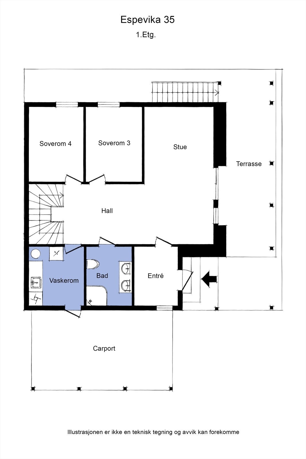 Plantegning 1.etg. Galleribilde