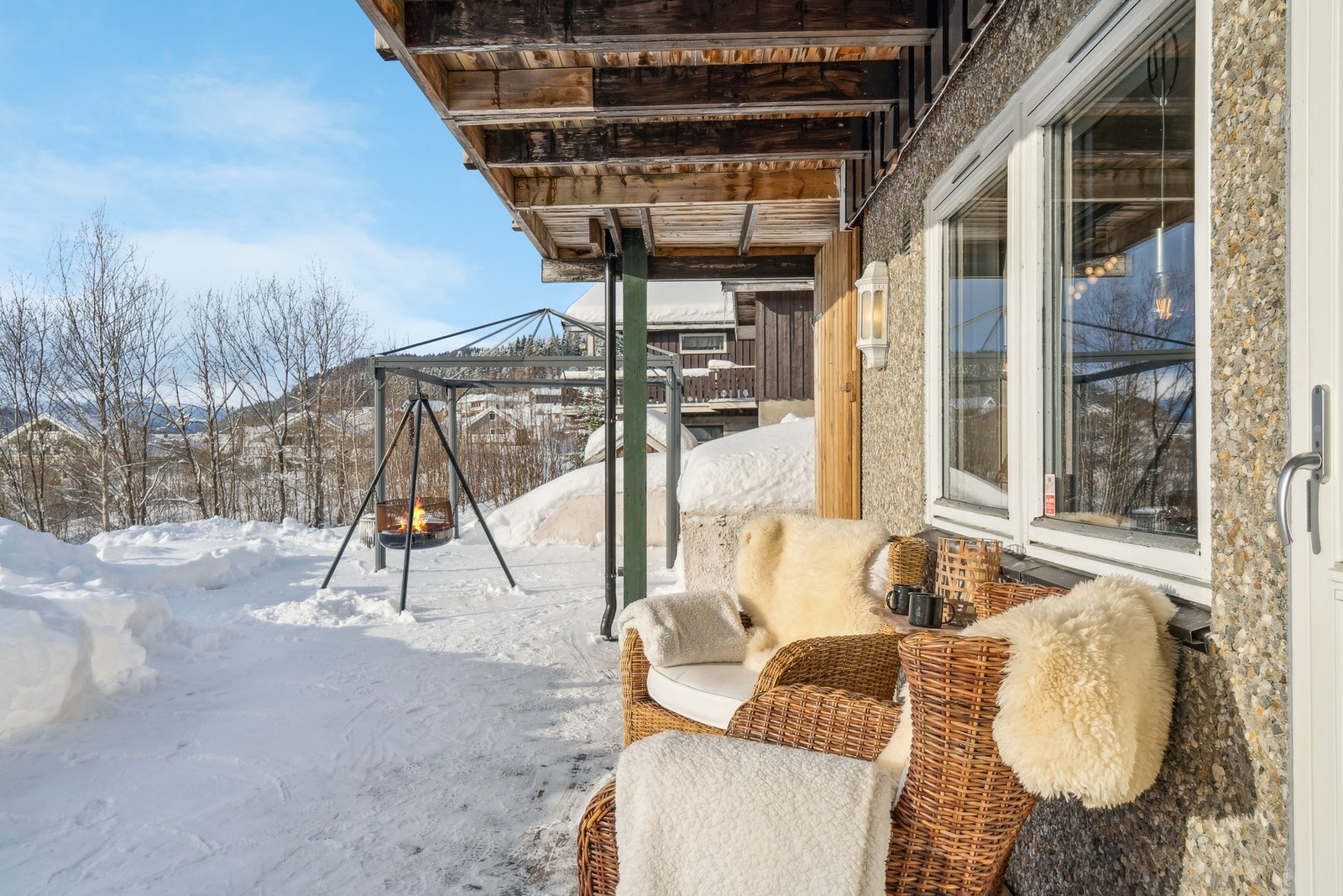 Flott og skjermet uteplass Galleribilde