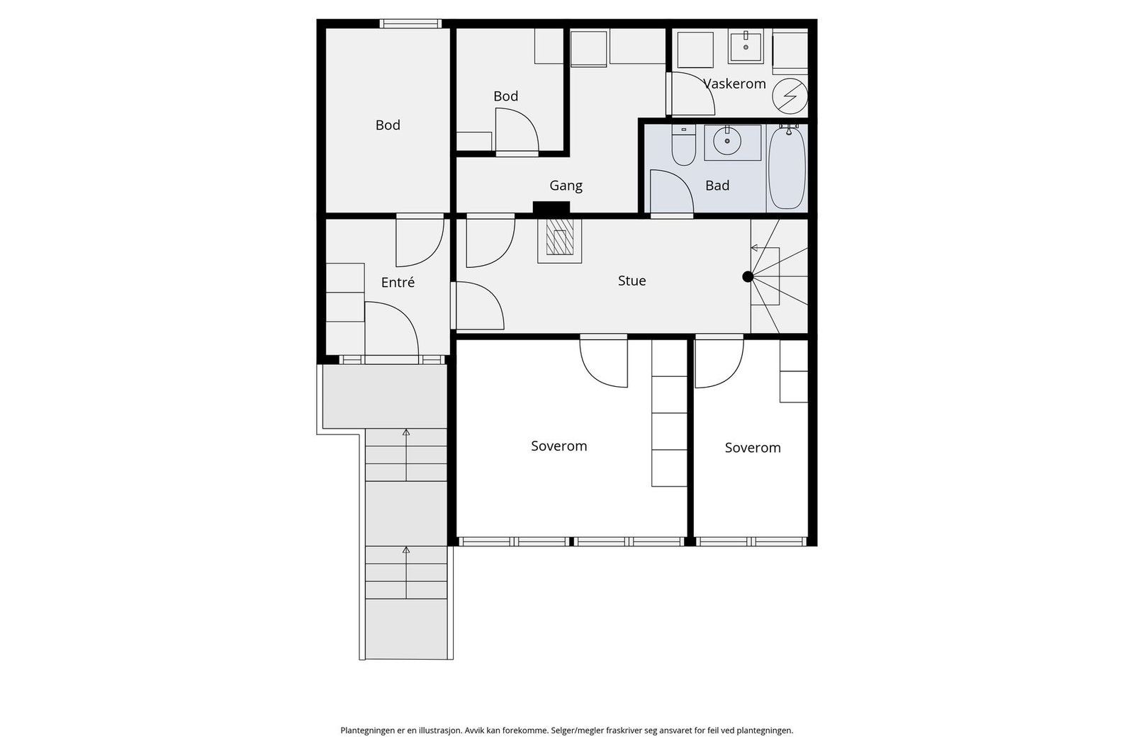 Plantegning underetasje. Galleribilde
