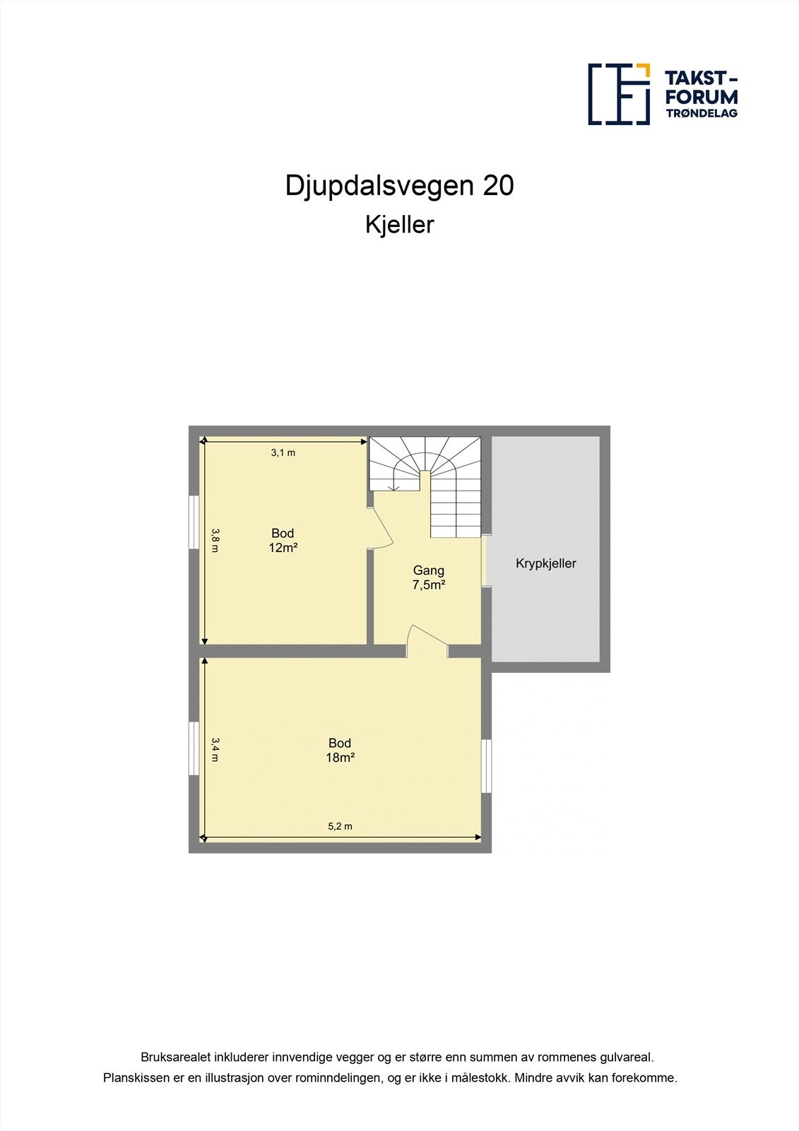 Planskisse kjeller Galleribilde