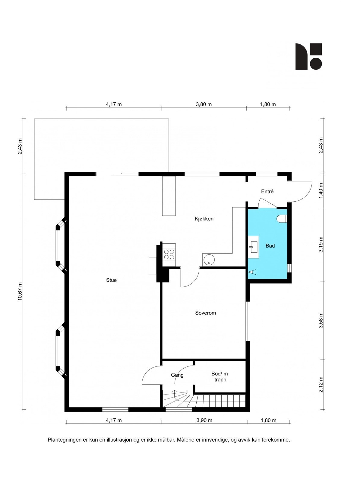 Plantegning 1. etasje. Galleribilde