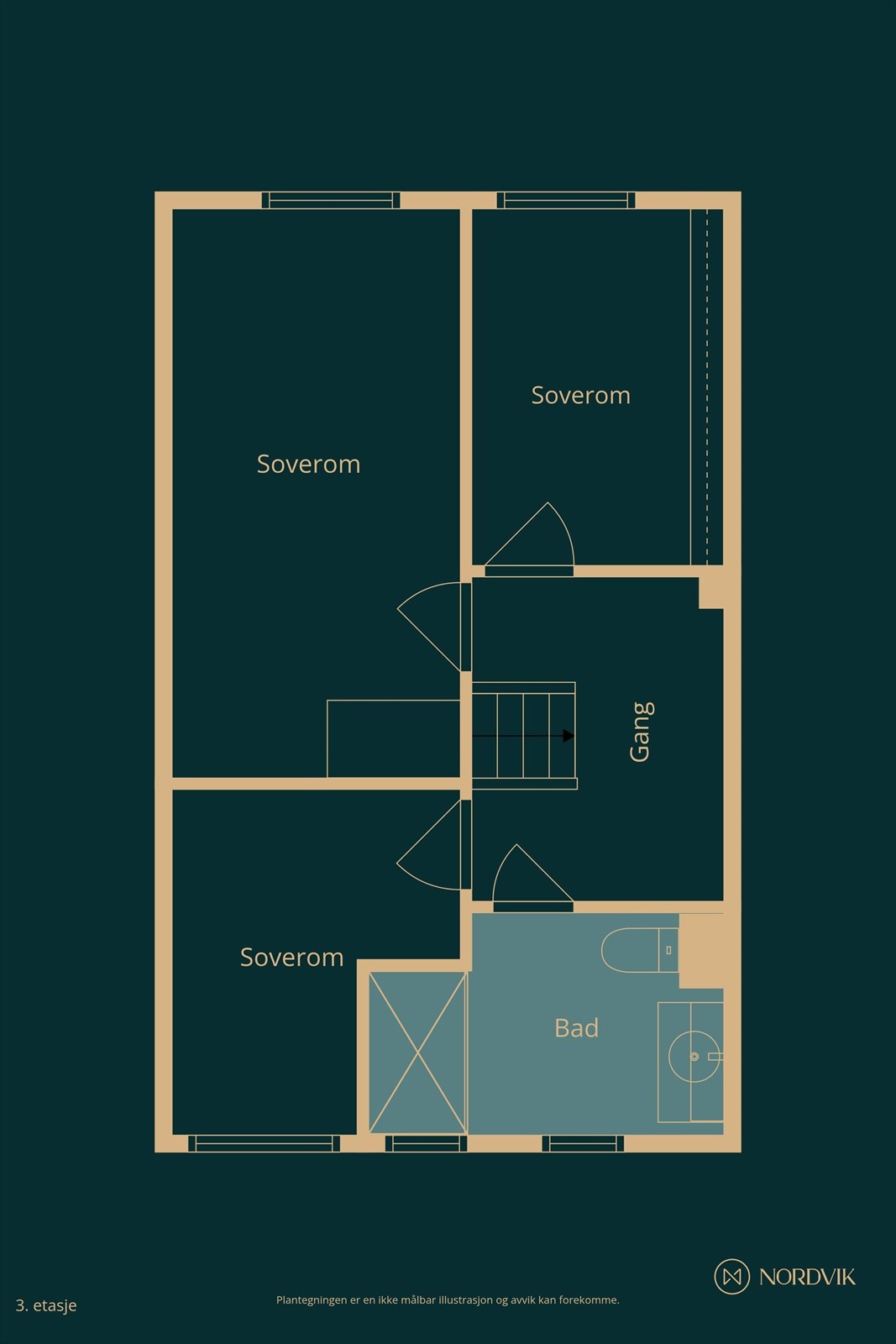 Plantegning 2. etasje Galleribilde