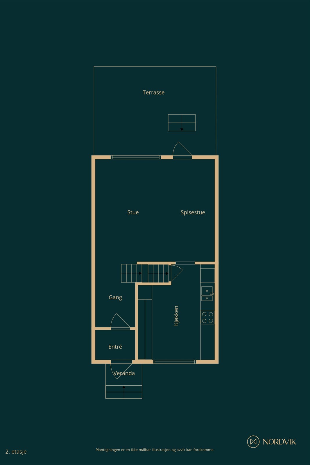 Plantegning 1. etasje Galleribilde