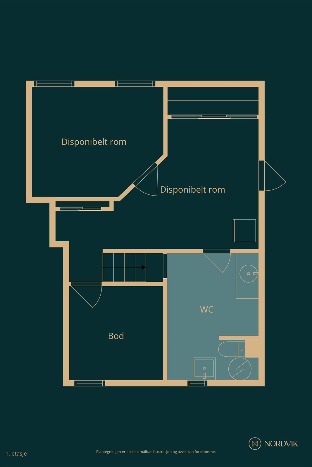 Plantegning underetasje Galleribilde