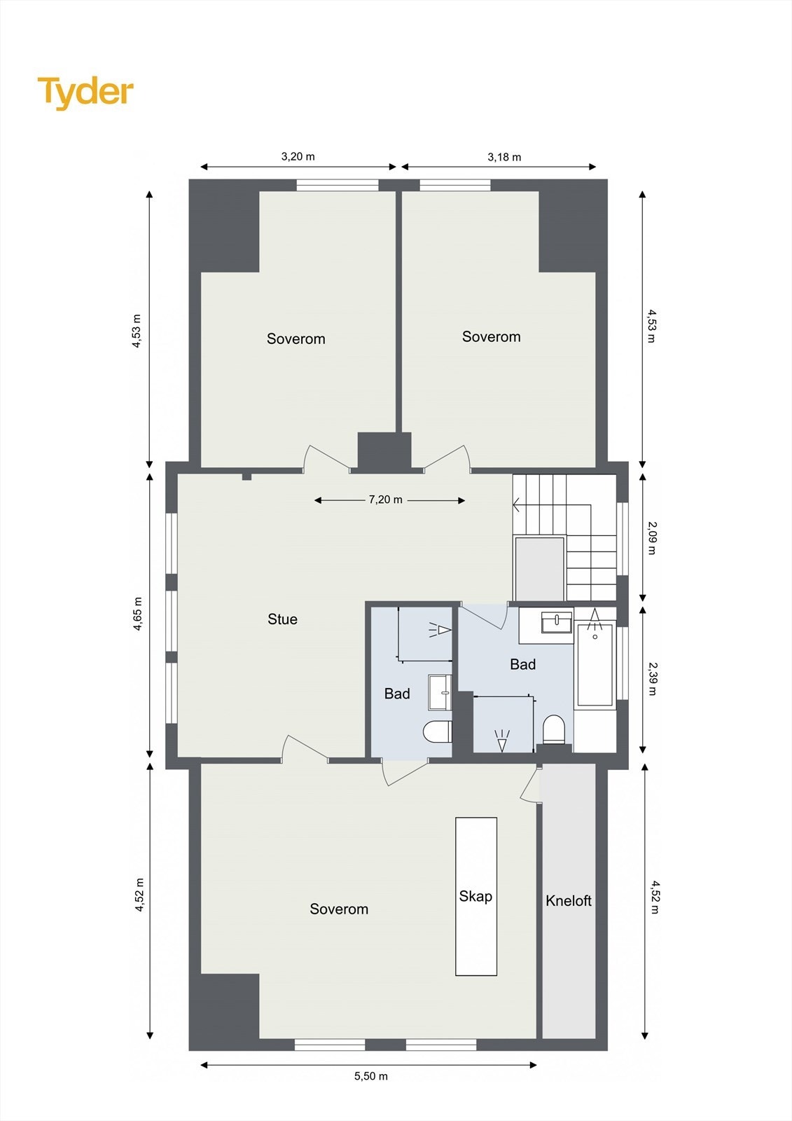 Plantegning 2. etasje. Galleribilde