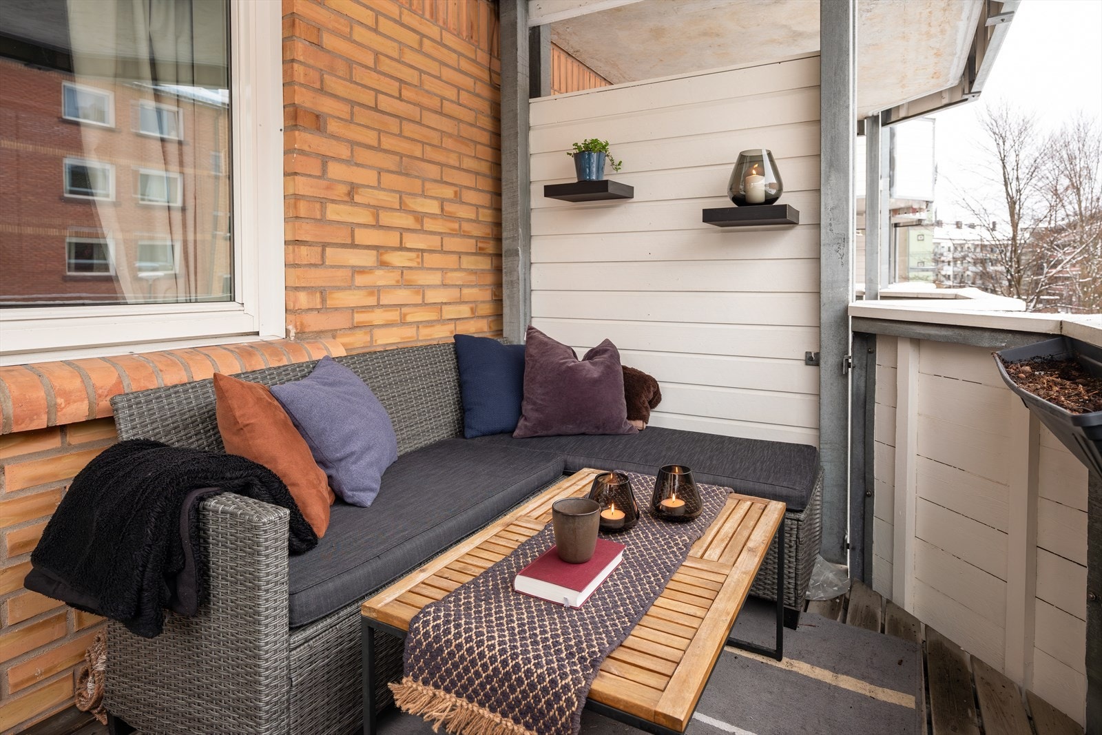 Her får du en sørøstvendt balkong på 6 m² med morgen- og formiddagssol. Galleribilde