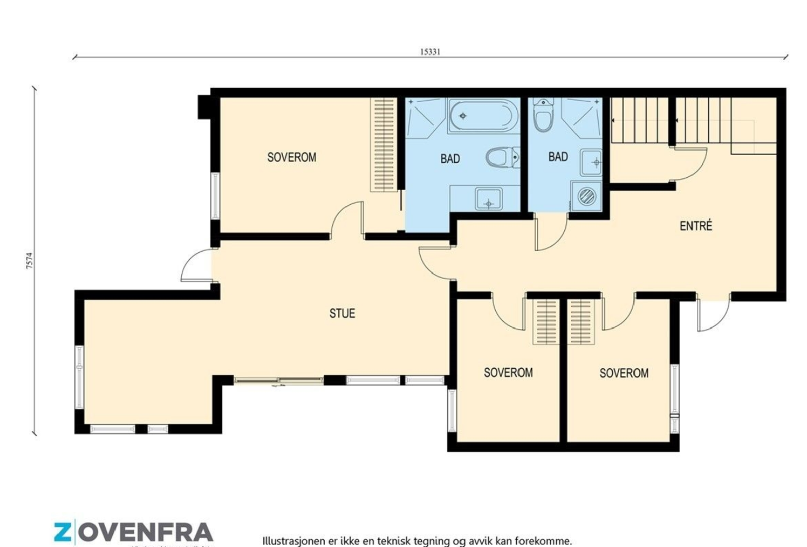 Plantegning 2. etasje Galleribilde